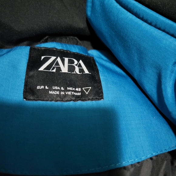 Zara Jacket Men Tan Black Long Sleeve Hooded Full Zip Pockets Comfort - Picture 6 of 11